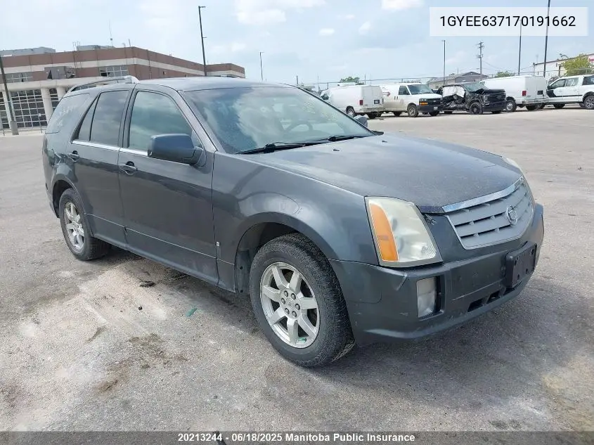 2007 Cadillac Srx V6 VIN: 1GYEE637170191662 Lot: 20213244