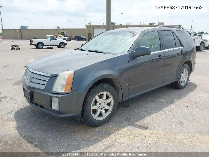 2007 Cadillac Srx V6 VIN: 1GYEE637170191662 Lot: 20213244
