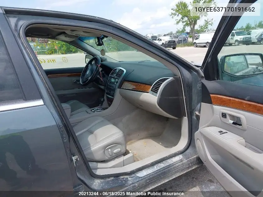 2007 Cadillac Srx V6 VIN: 1GYEE637170191662 Lot: 20213244