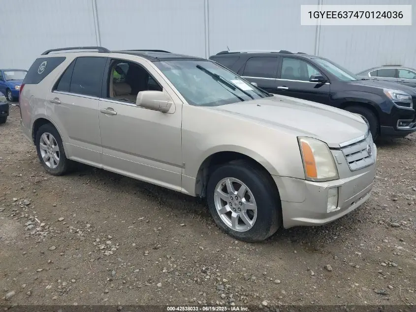 2007 Cadillac Srx V6 VIN: 1GYEE637470124036 Lot: 42538033