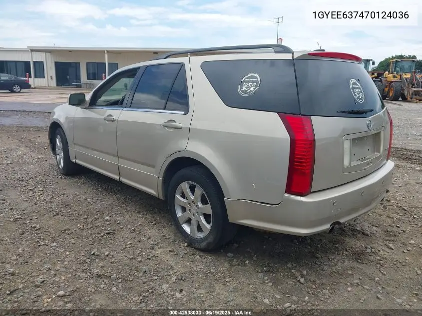 2007 Cadillac Srx V6 VIN: 1GYEE637470124036 Lot: 42538033
