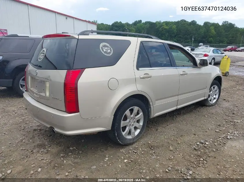 2007 Cadillac Srx V6 VIN: 1GYEE637470124036 Lot: 42538033