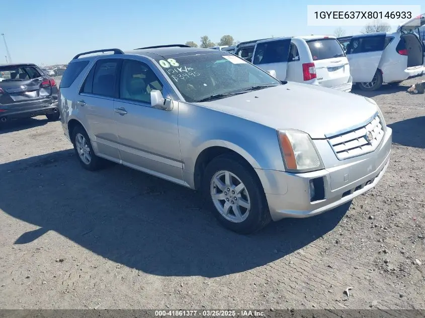 2008 Cadillac Srx V6 VIN: 1GYEE637X80146933 Lot: 41861377