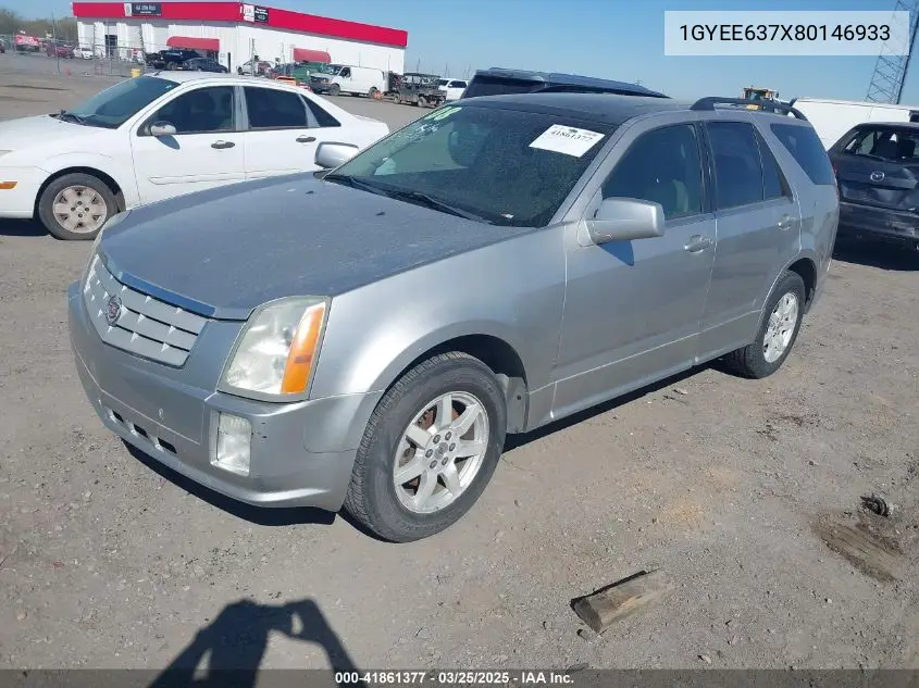 2008 Cadillac Srx V6 VIN: 1GYEE637X80146933 Lot: 41861377