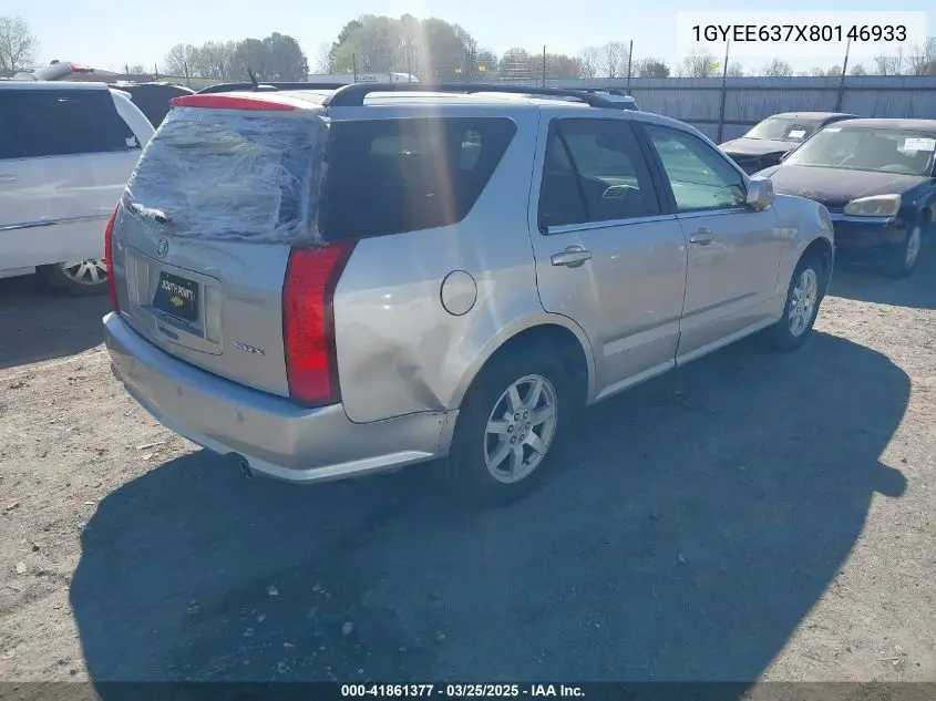2008 Cadillac Srx V6 VIN: 1GYEE637X80146933 Lot: 41861377