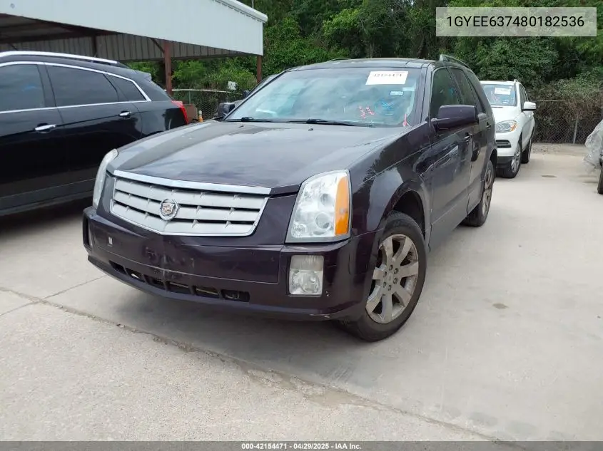 2008 Cadillac Srx V6 VIN: 1GYEE637480182536 Lot: 42154471