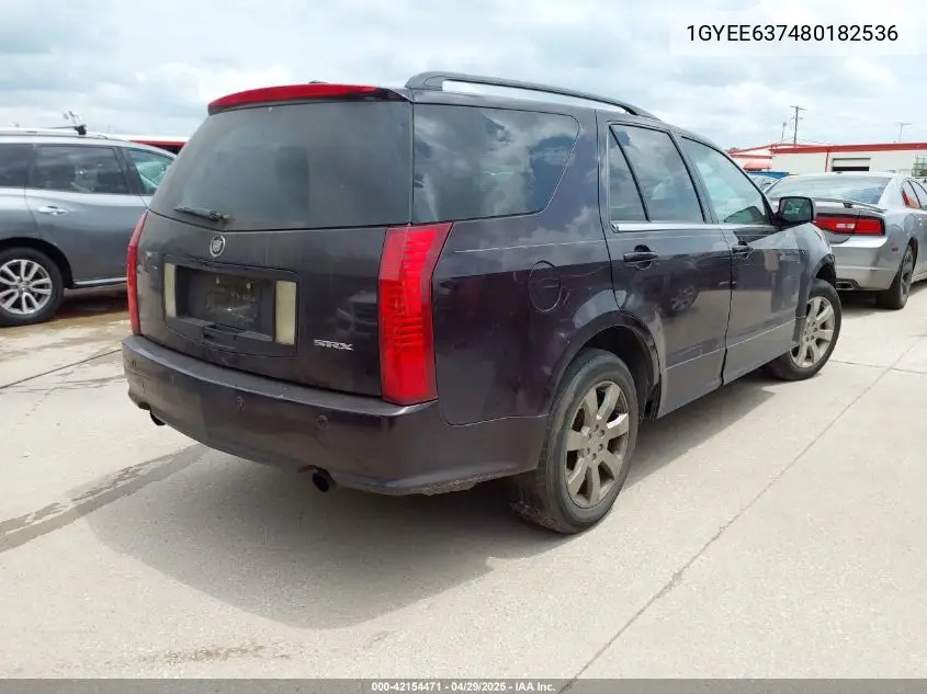 2008 Cadillac Srx V6 VIN: 1GYEE637480182536 Lot: 42154471