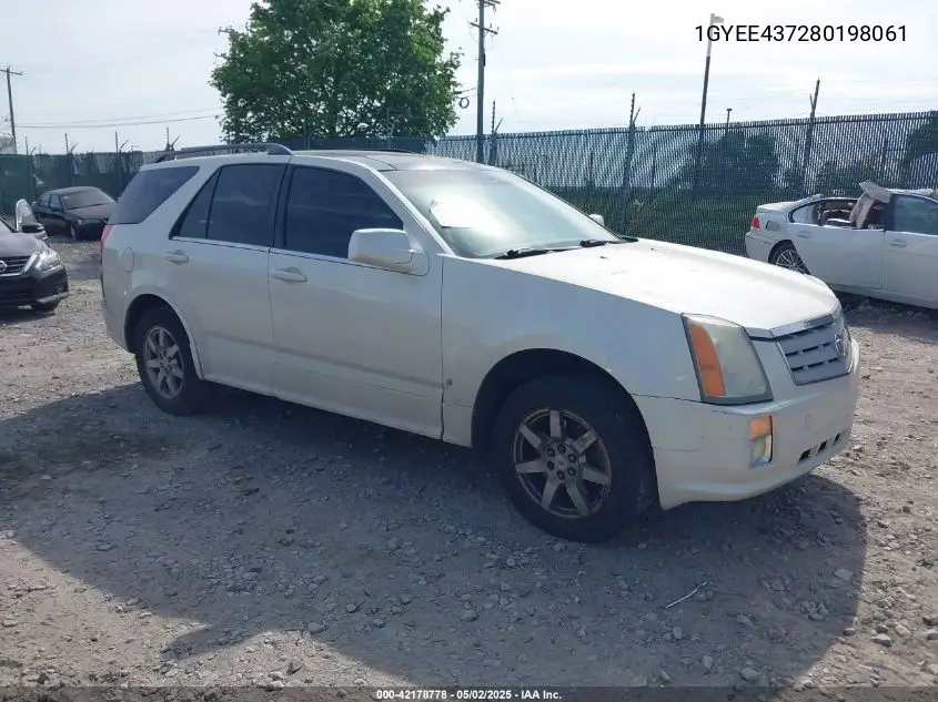 2008 Cadillac Srx V6 VIN: 1GYEE437280198061 Lot: 42178778