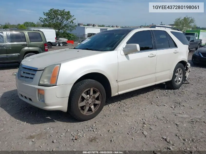 2008 Cadillac Srx V6 VIN: 1GYEE437280198061 Lot: 42178778