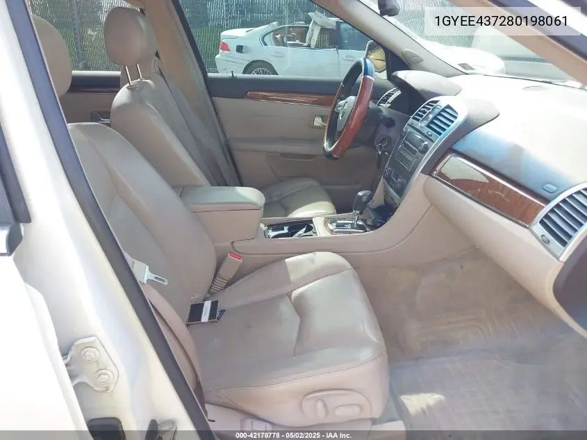 2008 Cadillac Srx V6 VIN: 1GYEE437280198061 Lot: 42178778