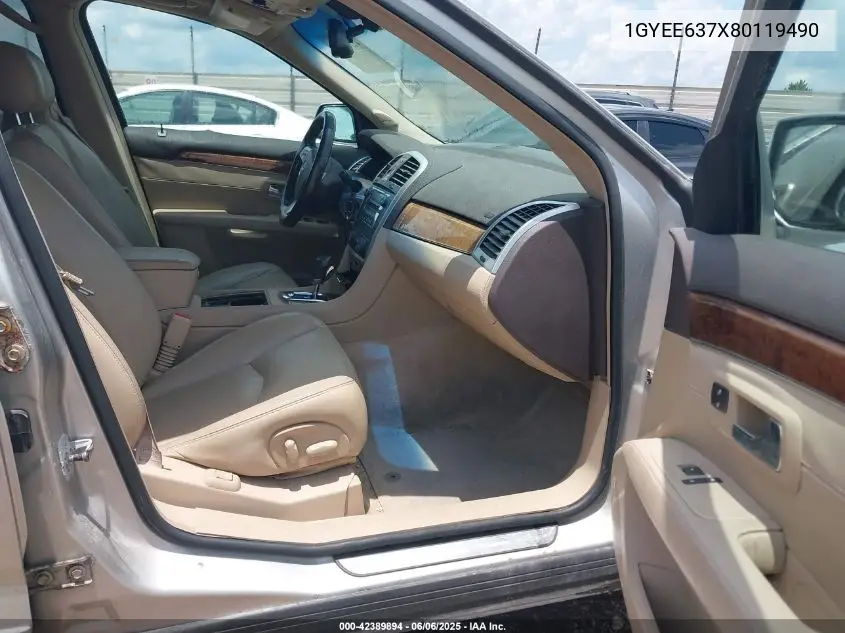2008 Cadillac Srx V6 VIN: 1GYEE637X80119490 Lot: 42389894
