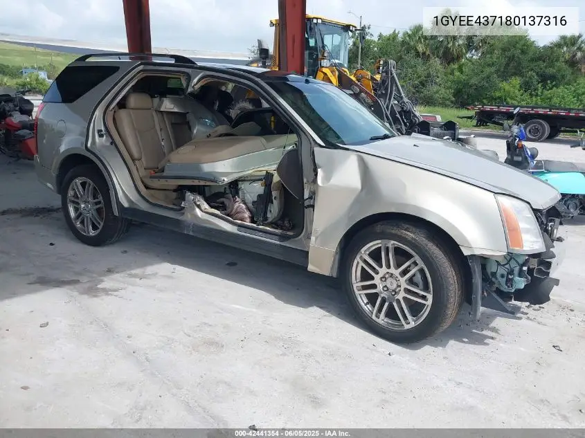 2008 Cadillac Srx V6 VIN: 1GYEE437180137316 Lot: 42441354