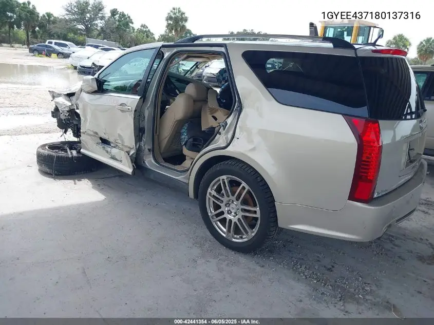 2008 Cadillac Srx V6 VIN: 1GYEE437180137316 Lot: 42441354