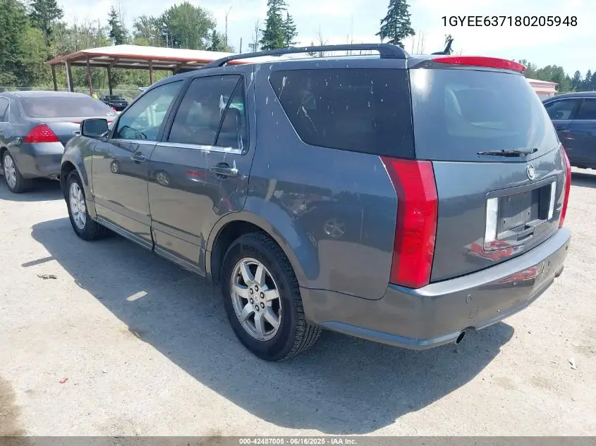 2008 Cadillac Srx V6 VIN: 1GYEE637180205948 Lot: 42487005
