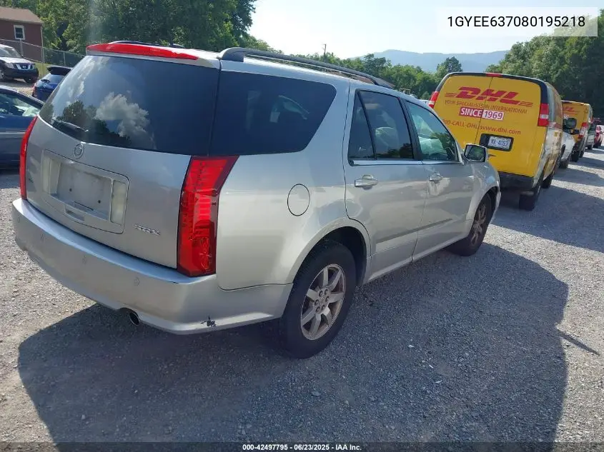 2008 Cadillac Srx V6 VIN: 1GYEE637080195218 Lot: 42497795