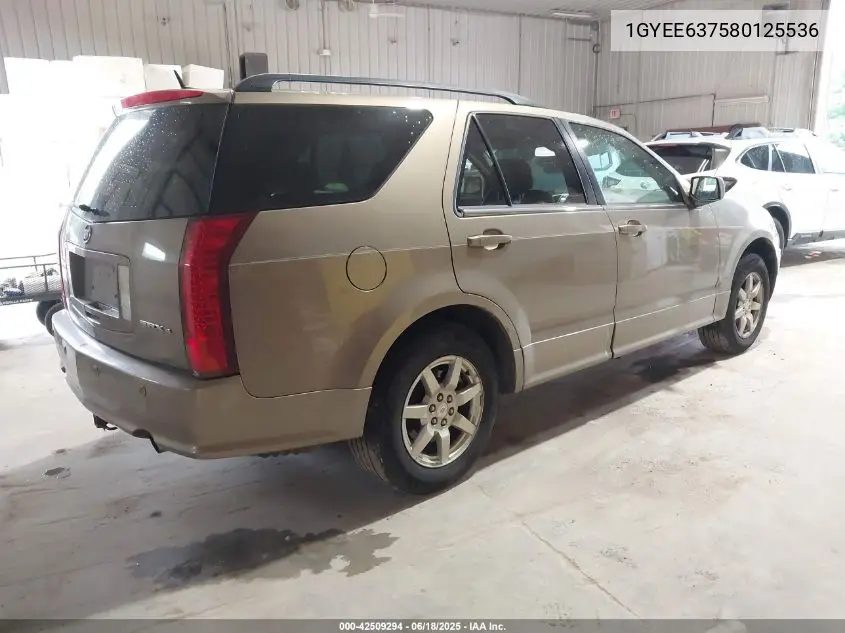 2008 Cadillac Srx V6 VIN: 1GYEE637580125536 Lot: 42509294
