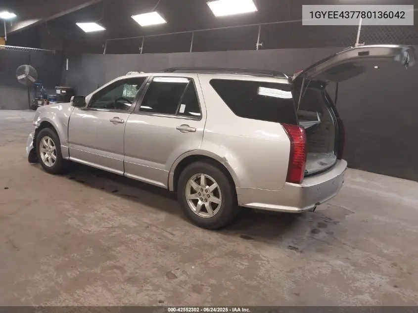 2008 Cadillac Srx V6 VIN: 1GYEE437780136042 Lot: 42552302