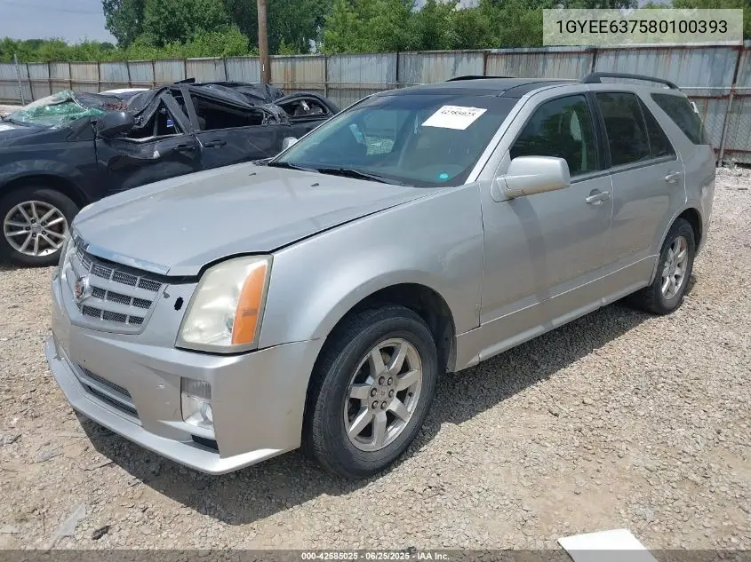 2008 Cadillac Srx V6 VIN: 1GYEE637580100393 Lot: 42585025