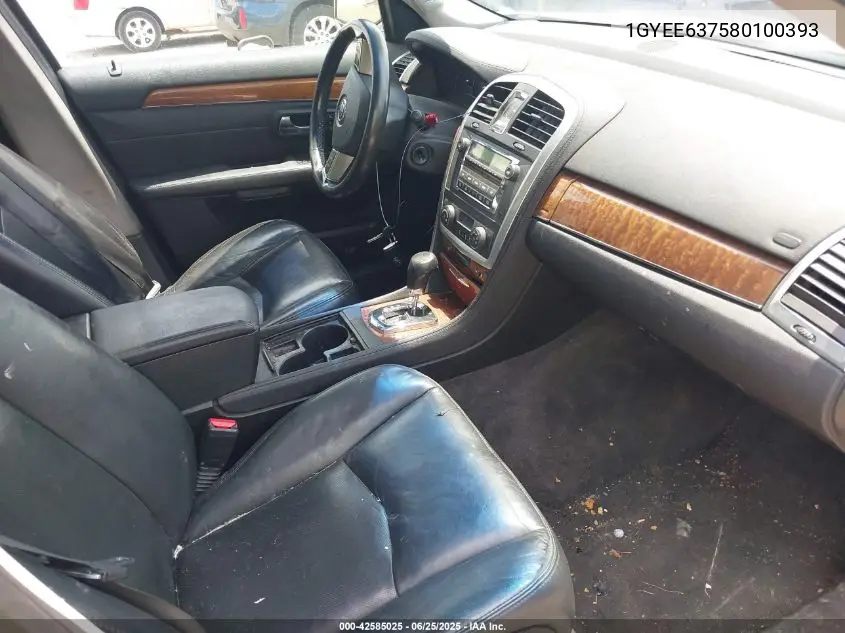 2008 Cadillac Srx V6 VIN: 1GYEE637580100393 Lot: 42585025