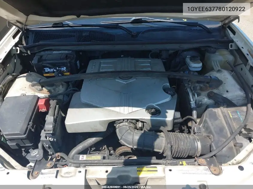 2008 Cadillac Srx V6 VIN: 1GYEE637780120922 Lot: 42600691