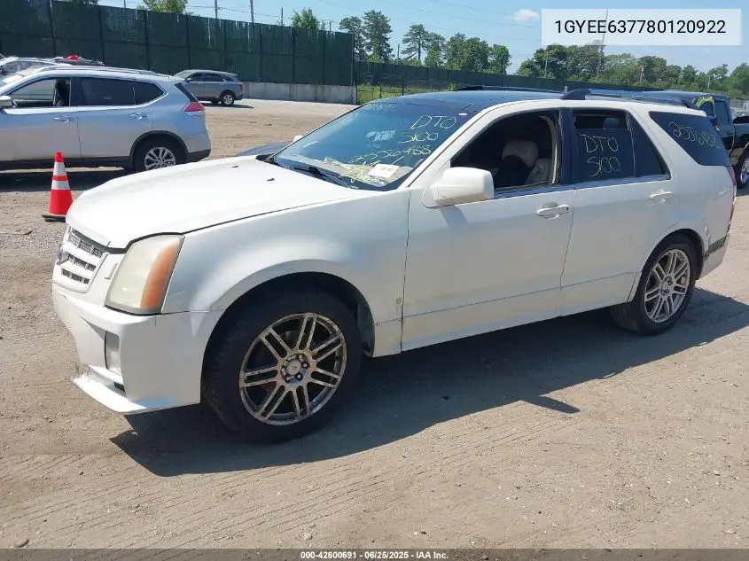 2008 Cadillac Srx V6 VIN: 1GYEE637780120922 Lot: 42600691