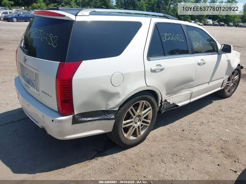 2008 Cadillac Srx V6 VIN: 1GYEE637780120922 Lot: 42600691
