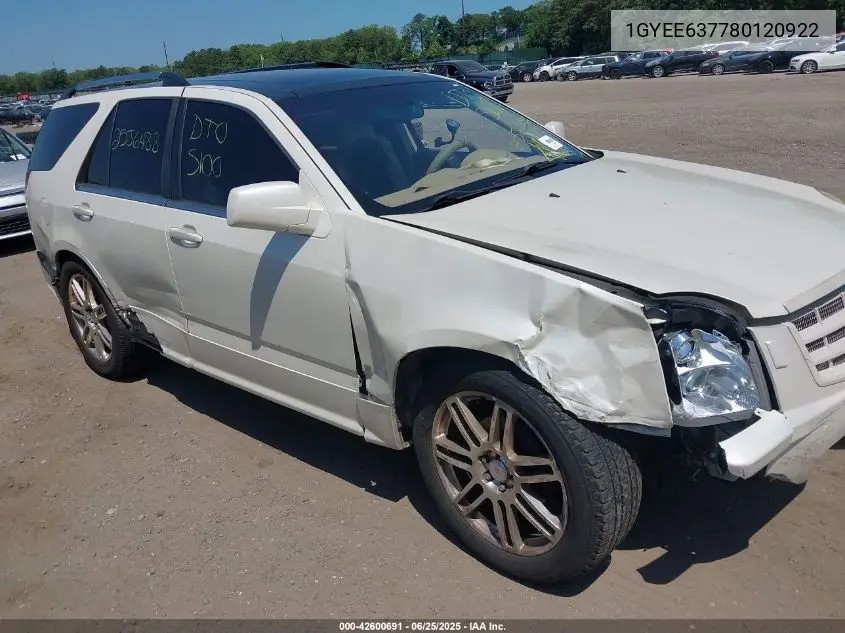2008 Cadillac Srx V6 VIN: 1GYEE637780120922 Lot: 42600691
