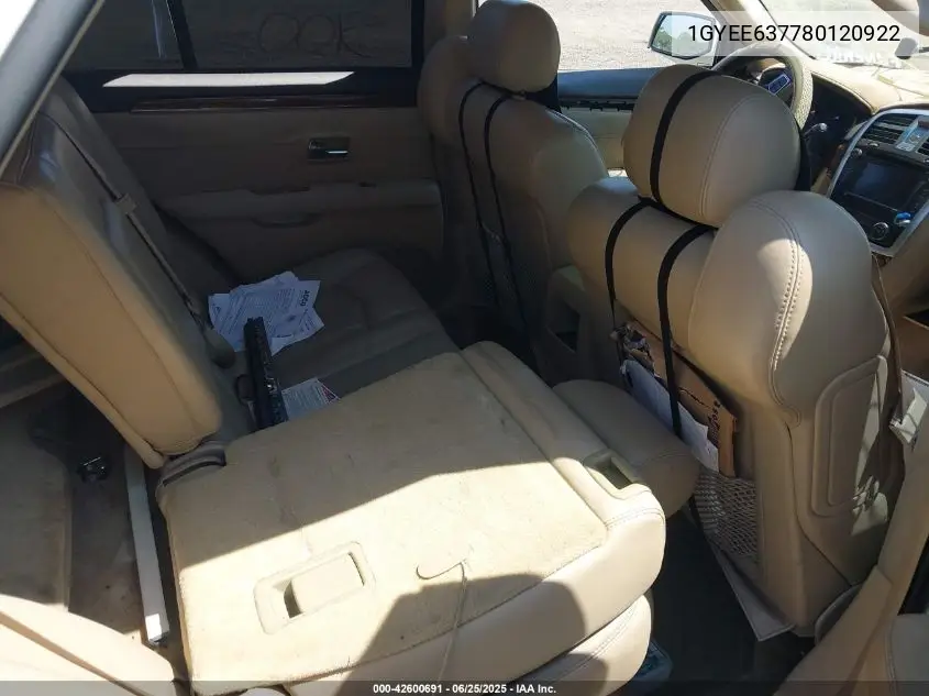 2008 Cadillac Srx V6 VIN: 1GYEE637780120922 Lot: 42600691
