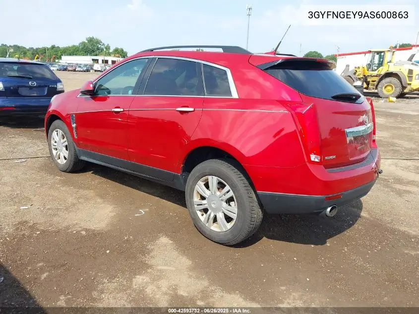 2010 Cadillac Srx Standard VIN: 3GYFNGEY9AS600863 Lot: 42593732