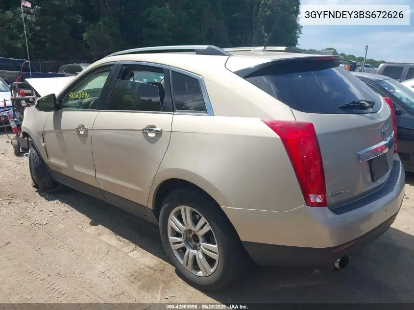 2011 Cadillac Srx Luxury Collection VIN: 3GYFNDEY3BS672626 Lot: 42563998