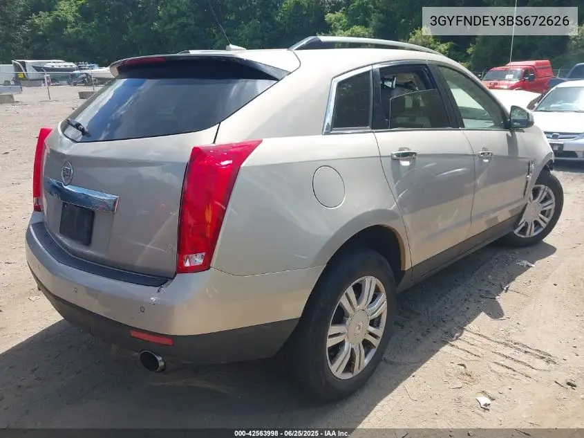 2011 Cadillac Srx Luxury Collection VIN: 3GYFNDEY3BS672626 Lot: 42563998