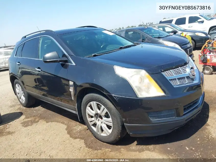2011 Cadillac Srx Standard VIN: 3GYFNGEY0BS673816 Lot: 42603568