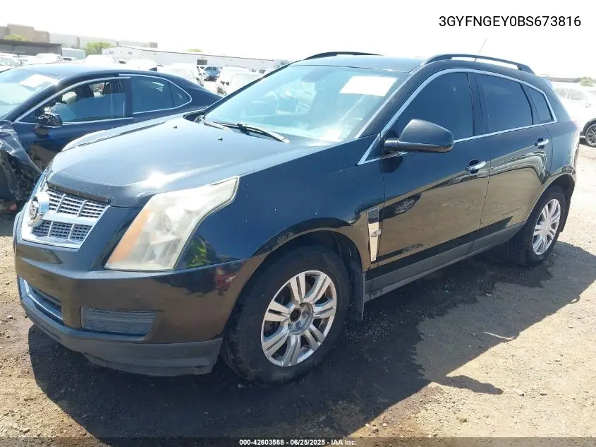 2011 Cadillac Srx Standard VIN: 3GYFNGEY0BS673816 Lot: 42603568