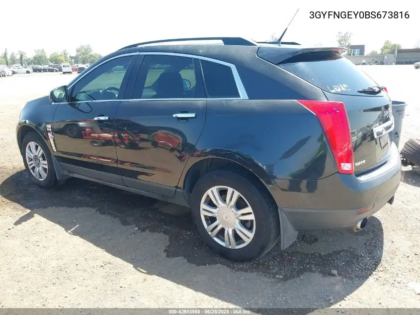 2011 Cadillac Srx Standard VIN: 3GYFNGEY0BS673816 Lot: 42603568