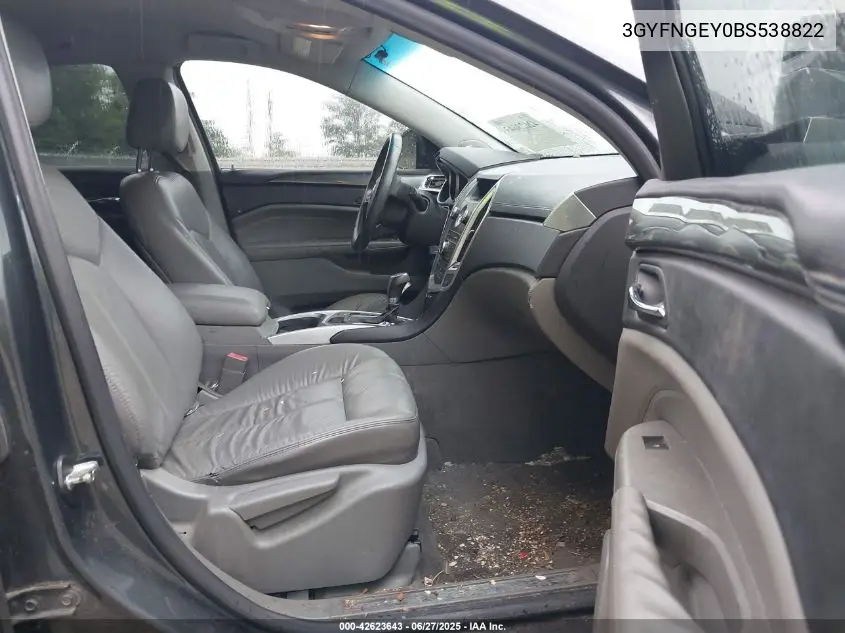 2011 Cadillac Srx Standard VIN: 3GYFNGEY0BS538822 Lot: 42623643
