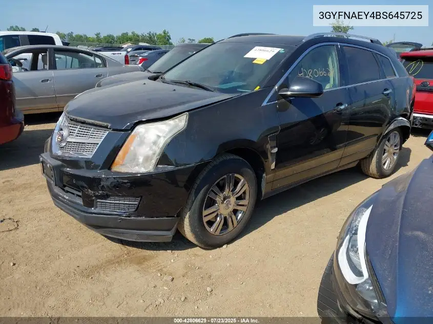 2011 Cadillac Srx Luxury Collection VIN: 3GYFNAEY4BS645725 Lot: 42806629