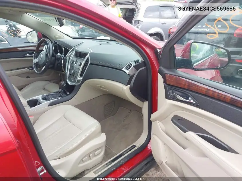 2012 Cadillac Srx Luxury Collection VIN: 3GYFNAE34CS569686 Lot: 42223506