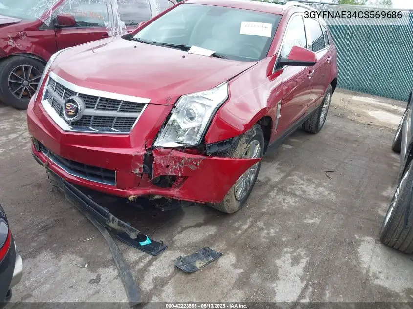 2012 Cadillac Srx Luxury Collection VIN: 3GYFNAE34CS569686 Lot: 42223506