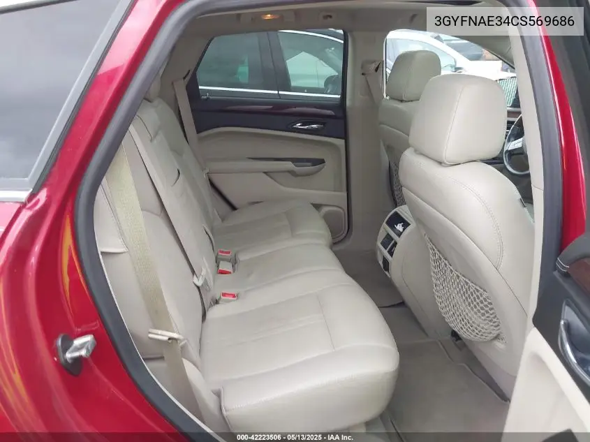 2012 Cadillac Srx Luxury Collection VIN: 3GYFNAE34CS569686 Lot: 42223506