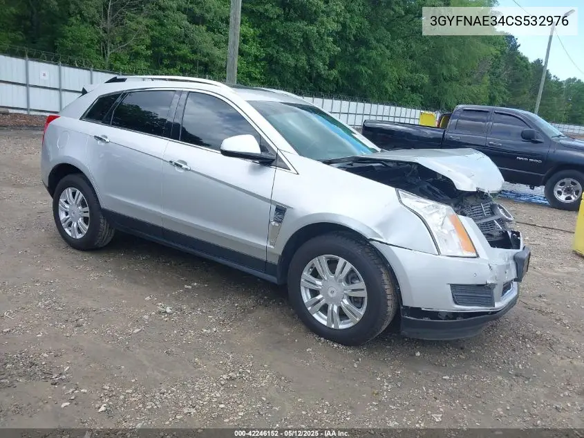 2012 Cadillac Srx Luxury Collection VIN: 3GYFNAE34CS532976 Lot: 42246152