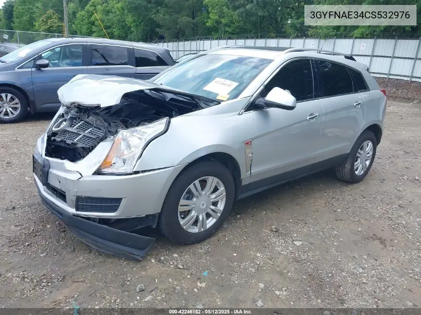2012 Cadillac Srx Luxury Collection VIN: 3GYFNAE34CS532976 Lot: 42246152