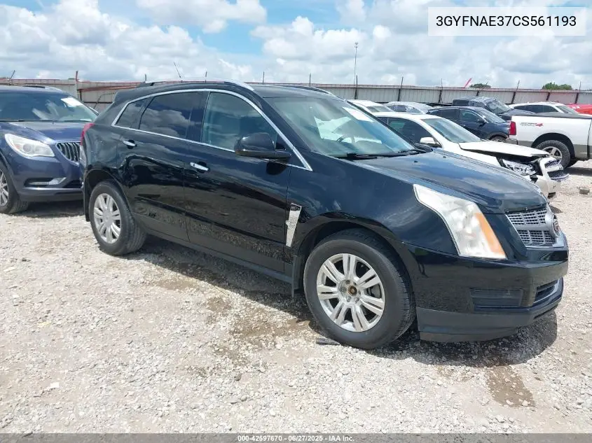 2012 Cadillac Srx Luxury Collection VIN: 3GYFNAE37CS561193 Lot: 42597670