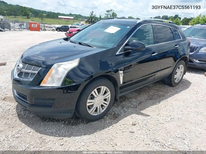 2012 Cadillac Srx Luxury Collection VIN: 3GYFNAE37CS561193 Lot: 42597670