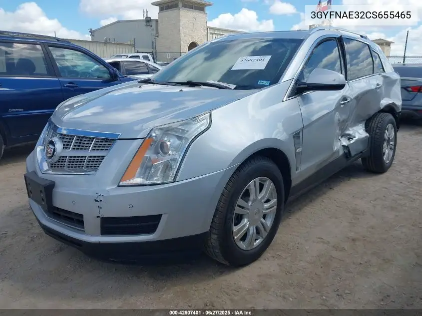 2012 Cadillac Srx Luxury Collection VIN: 3GYFNAE32CS655465 Lot: 42607401