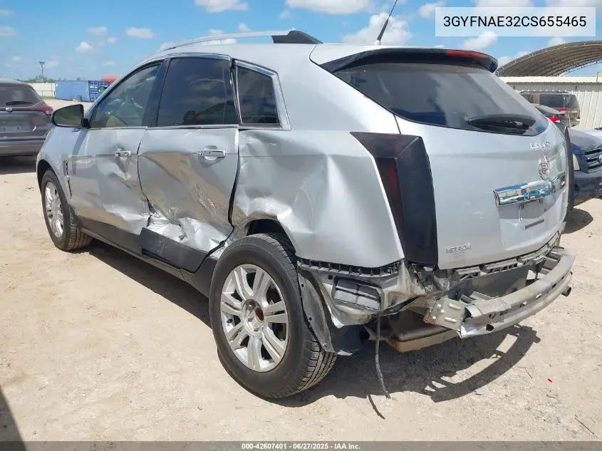 2012 Cadillac Srx Luxury Collection VIN: 3GYFNAE32CS655465 Lot: 42607401