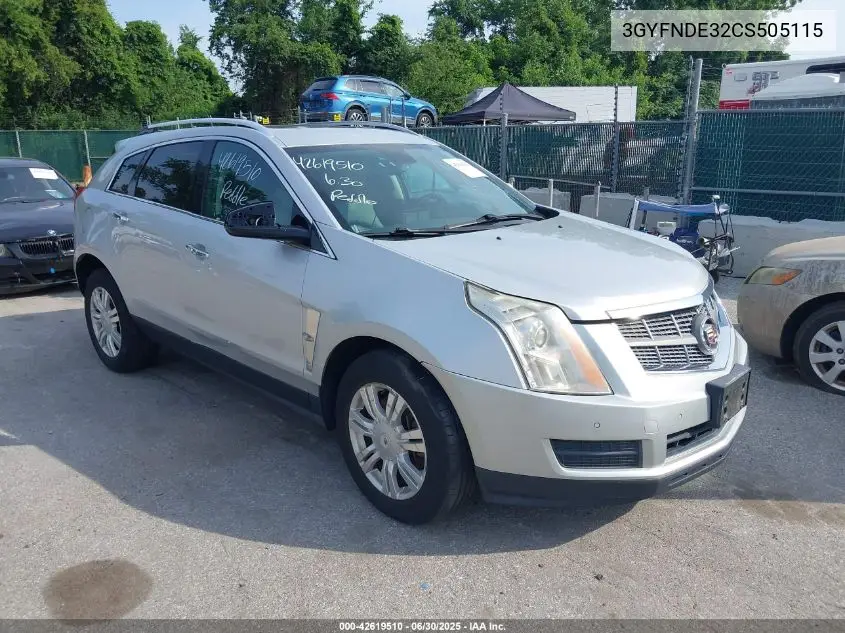 2012 Cadillac Srx Luxury Collection VIN: 3GYFNDE32CS505115 Lot: 42619510