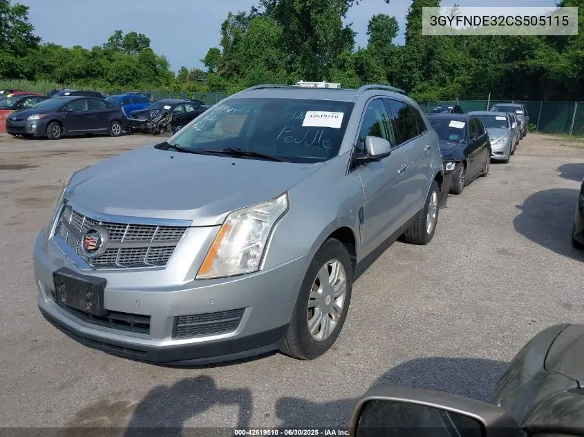 2012 Cadillac Srx Luxury Collection VIN: 3GYFNDE32CS505115 Lot: 42619510