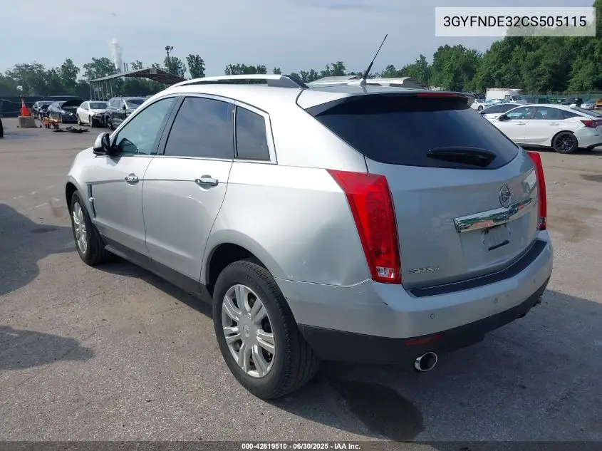 2012 Cadillac Srx Luxury Collection VIN: 3GYFNDE32CS505115 Lot: 42619510