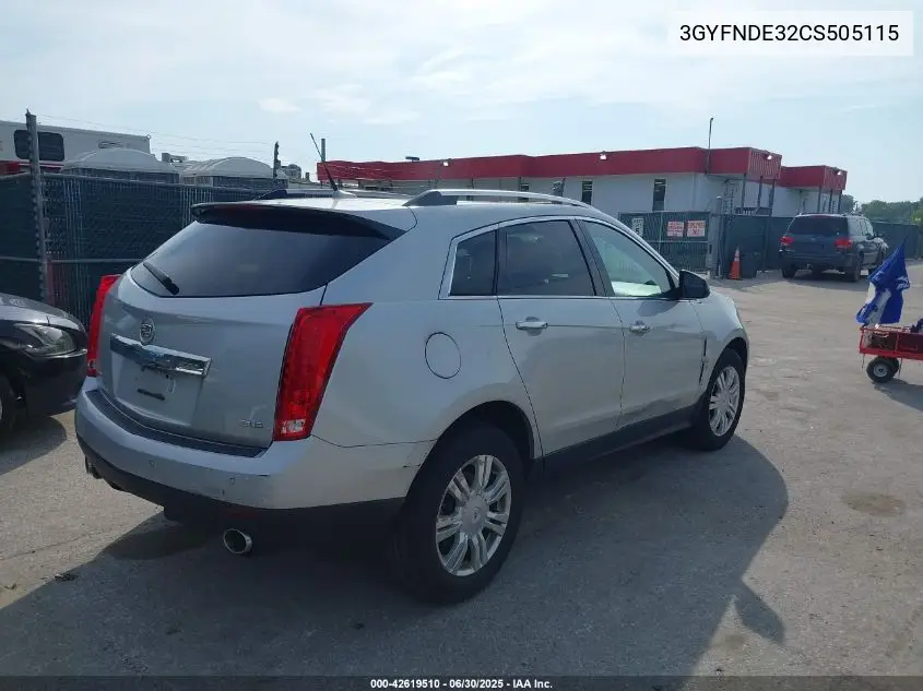 2012 Cadillac Srx Luxury Collection VIN: 3GYFNDE32CS505115 Lot: 42619510