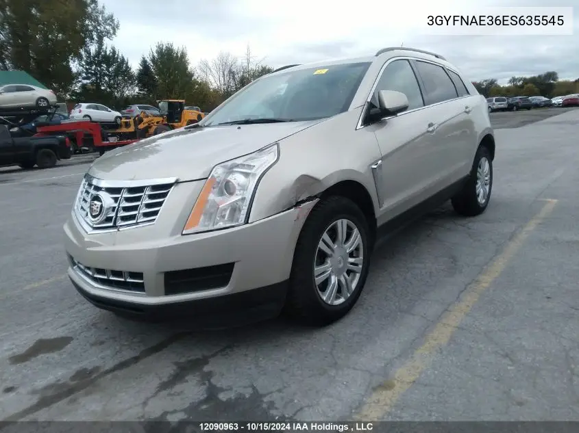 2014 Cadillac Srx VIN: 3GYFNAE36ES635545 Lot: 12090963